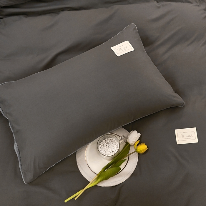 91家纺网 家纺一手货源 找家纺 啊雅家居 2026新款水洗棉牛奶绒三件套四件套 深灰加牛奶绒