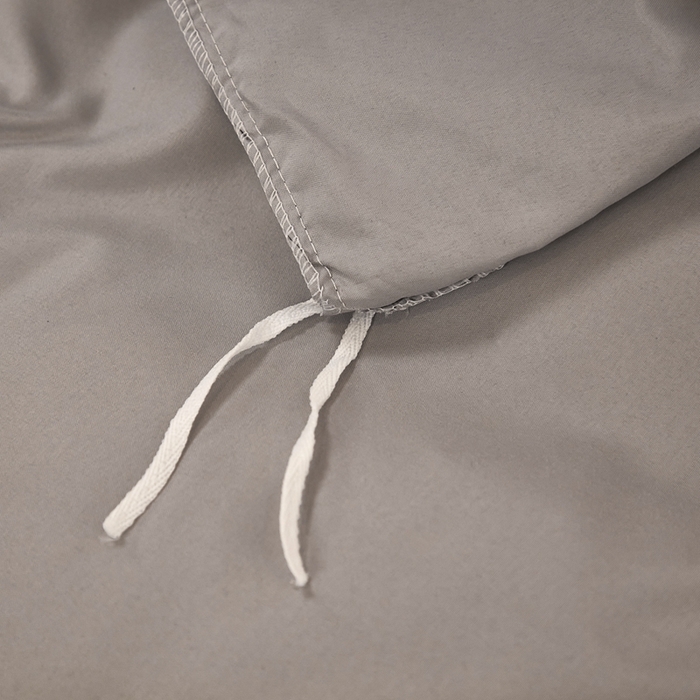 91家纺网 家纺一手货源 找家纺 啊雅家居 2026新款水洗棉牛奶绒三件套四件套 浅灰加牛奶绒