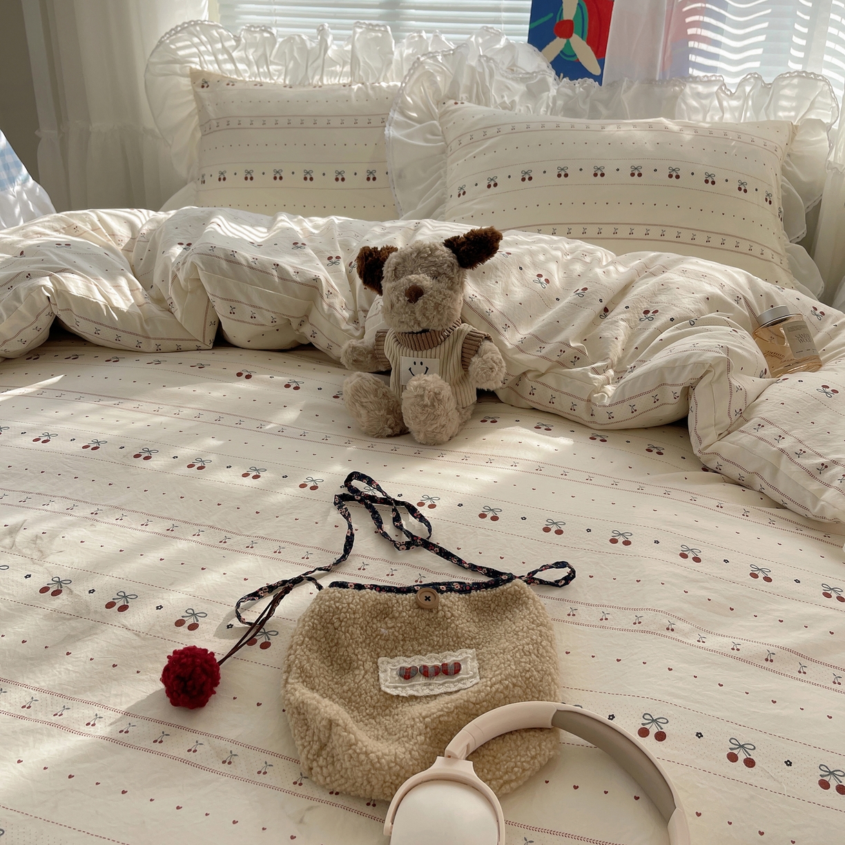 91家纺网 家纺一手货源 找家纺 （总）三朵家纺 2026新款云柔水洗棉大花边A类韩版四件套