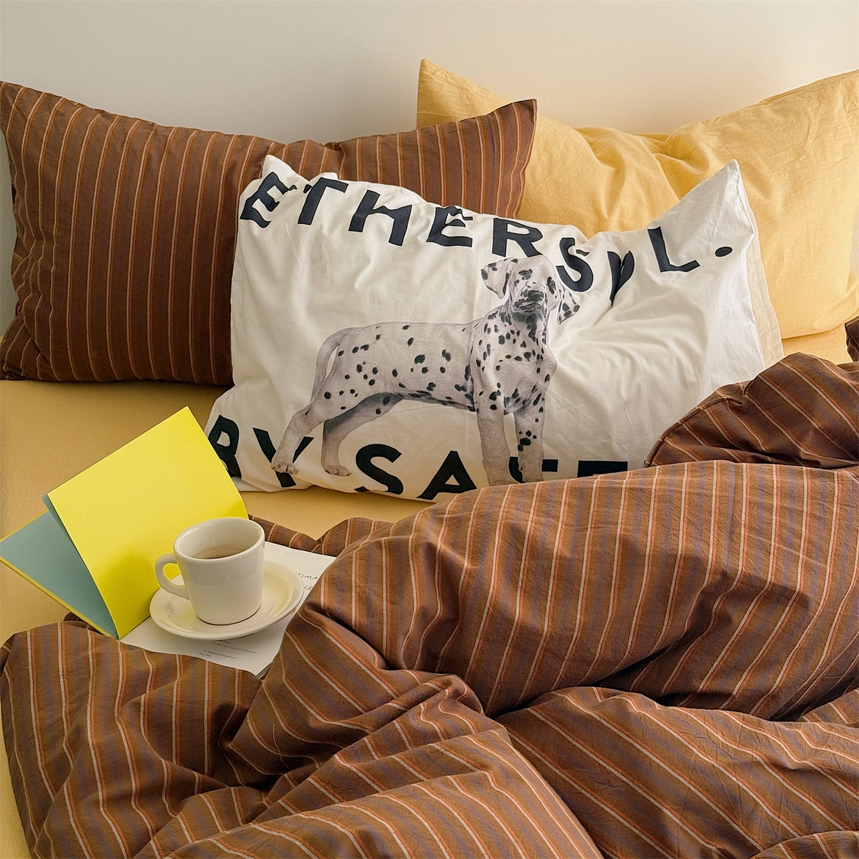 91家纺网 家纺一手货源 找家纺 （总）三朵家纺 2026新款复古简约格子混搭全棉纯棉色织水洗棉四件套