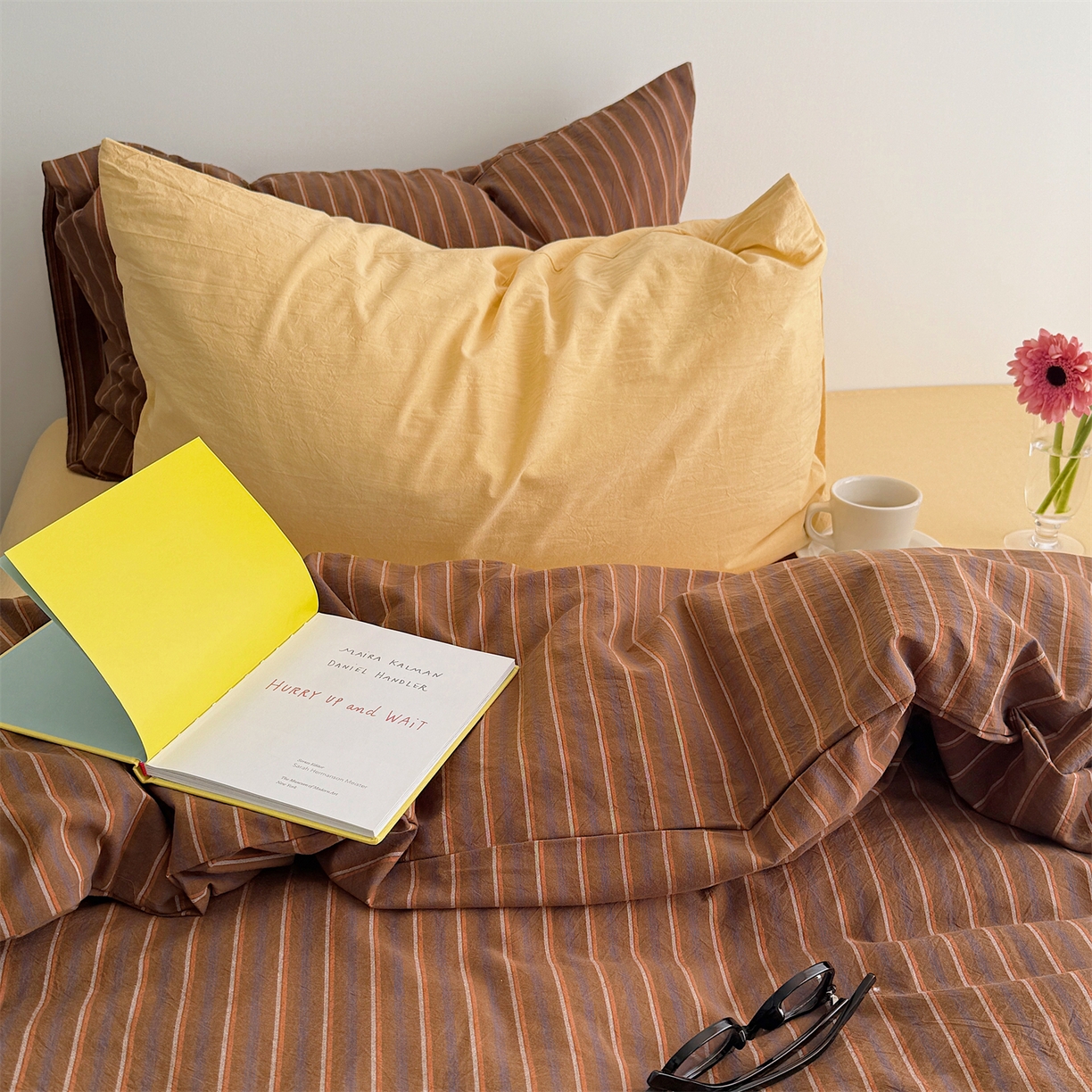 91家纺网 家纺一手货源 找家纺 三朵家纺 2026新款复古简约格子混搭全棉纯棉色织水洗棉四件套 波士顿