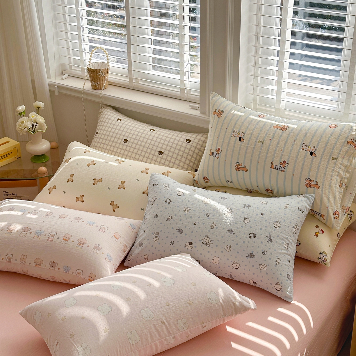 多品家纺 2026新款奶呼呼超柔云感双层纱系列单枕套 组合图