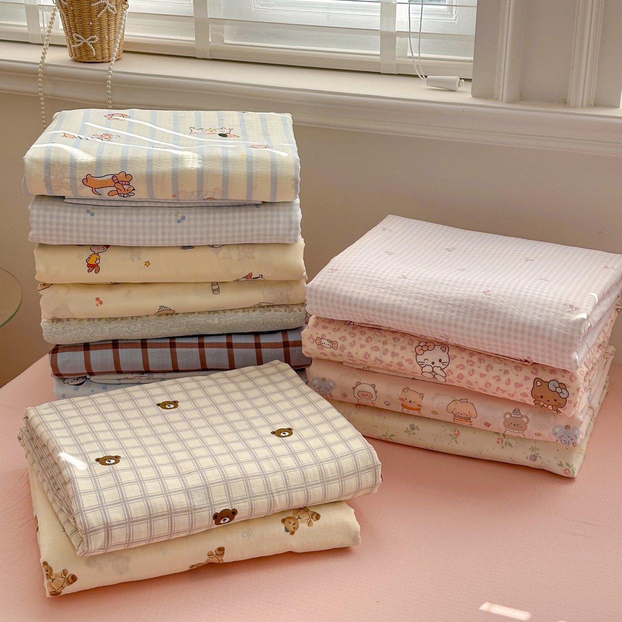 91家纺网 家纺一手货源 找家纺 多品家纺 2026新款奶呼呼超柔云感双层纱系列单枕套 组合图