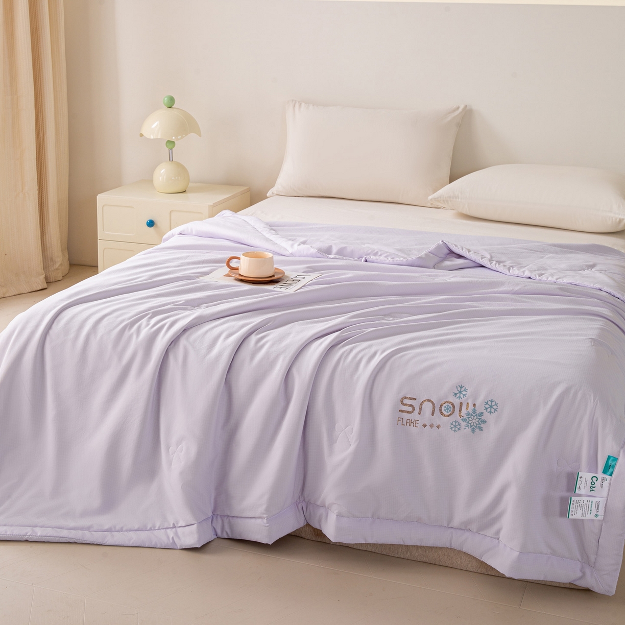 91家纺网 家纺一手货源 找家纺 （总）心悦家纺 2026新款简约有氧凉感冰丝夏被夏凉被空调被