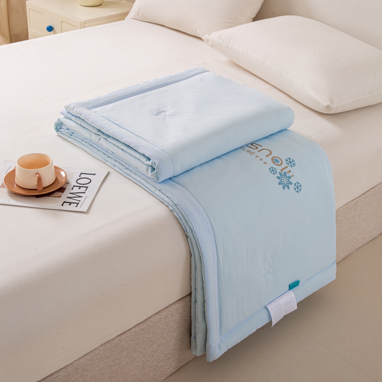 91家纺网 家纺一手货源 找家纺 （总）心悦家纺 2026新款简约有氧凉感冰丝夏被夏凉被空调被