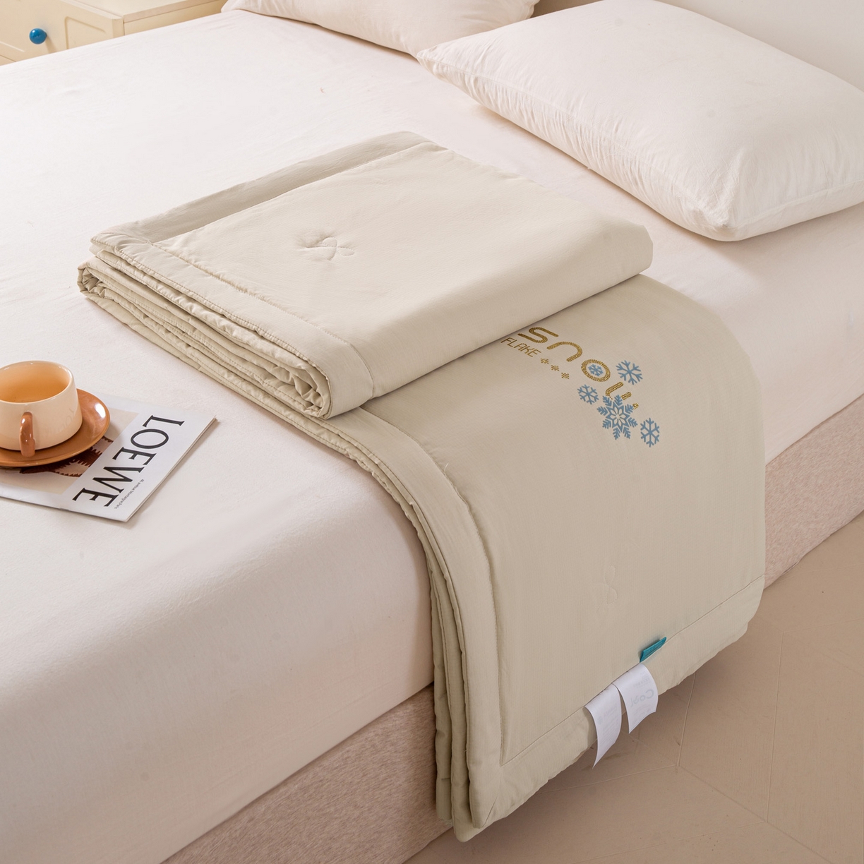 91家纺网 家纺一手货源 找家纺 （总）心悦家纺 2026新款简约有氧凉感冰丝夏被夏凉被空调被