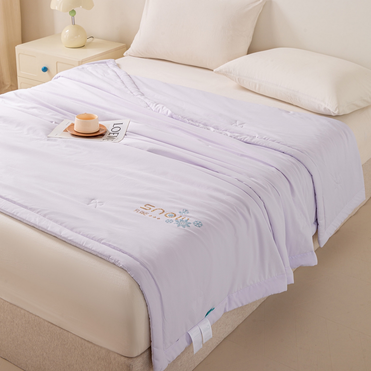 91家纺网 家纺一手货源 找家纺 （总）心悦家纺 2026新款简约有氧凉感冰丝夏被夏凉被空调被