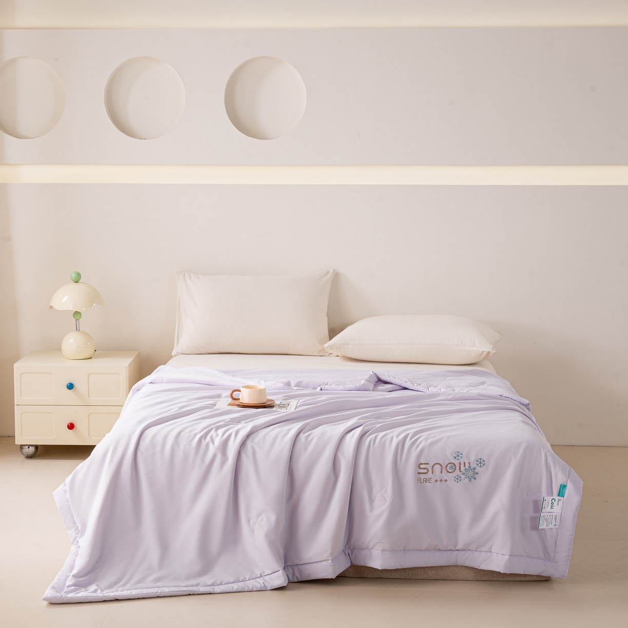 91家纺网 家纺一手货源 找家纺 心悦家纺 2026新款简约有氧凉感冰丝夏被夏凉被空调被 浅紫色