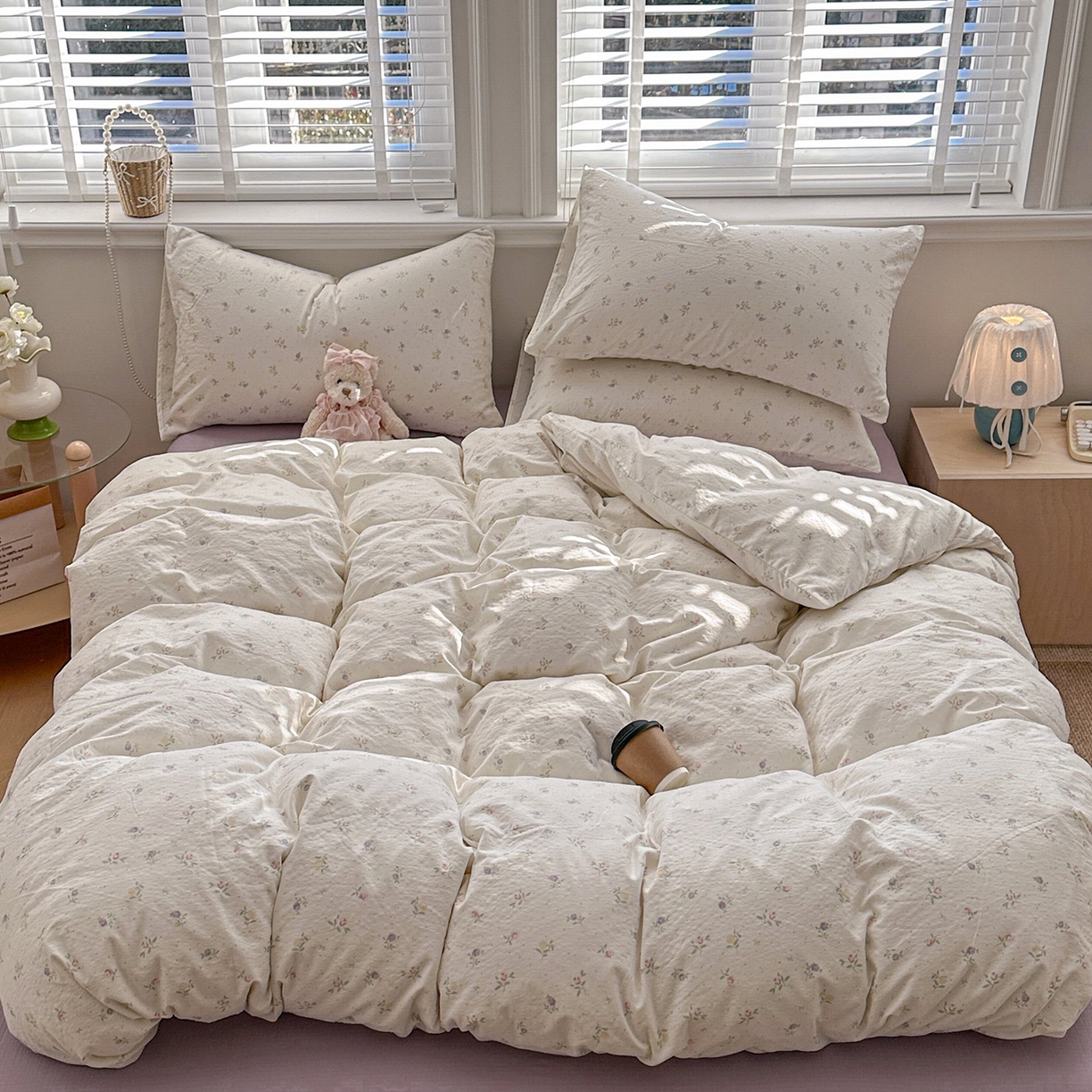 91家纺网 家纺一手货源 找家纺 （总）多品家纺 2026新款奶呼呼超柔云感双层纱系列单被套