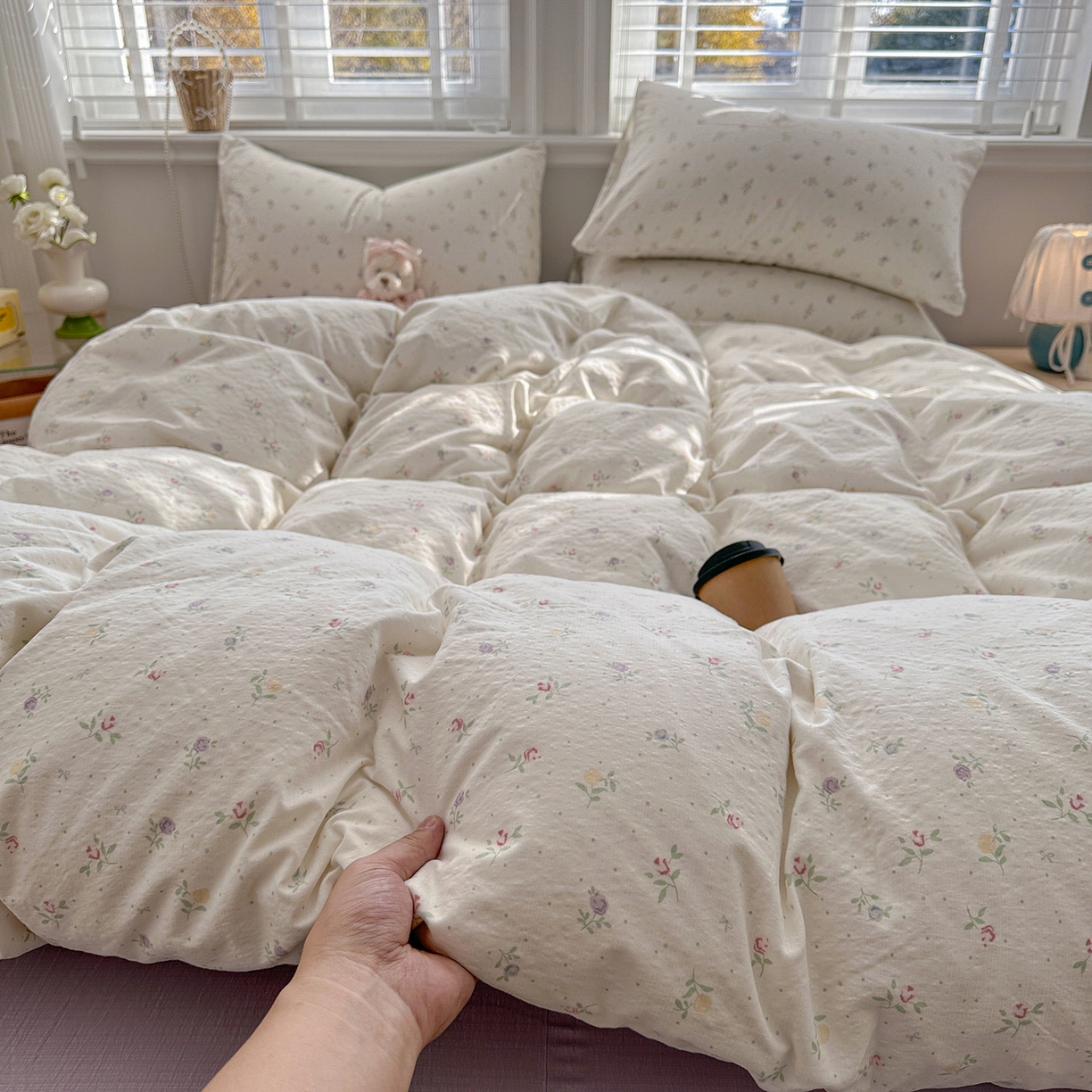 91家纺网 家纺一手货源 找家纺 （总）多品家纺 2026新款奶呼呼超柔云感双层纱系列单被套