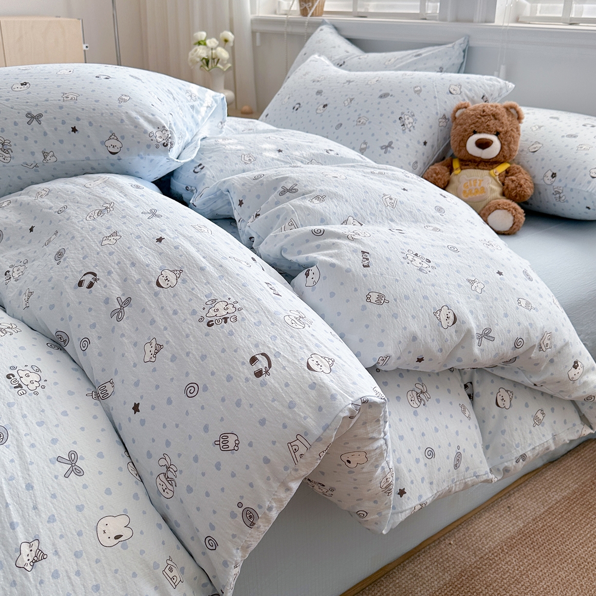 91家纺网 家纺一手货源 找家纺 （总）多品家纺 2026新款奶呼呼超柔云感双层纱系列单被套