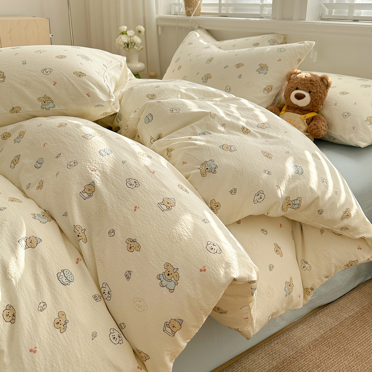 91家纺网 家纺一手货源 找家纺 （总）多品家纺 2026新款奶呼呼超柔云感双层纱系列单被套