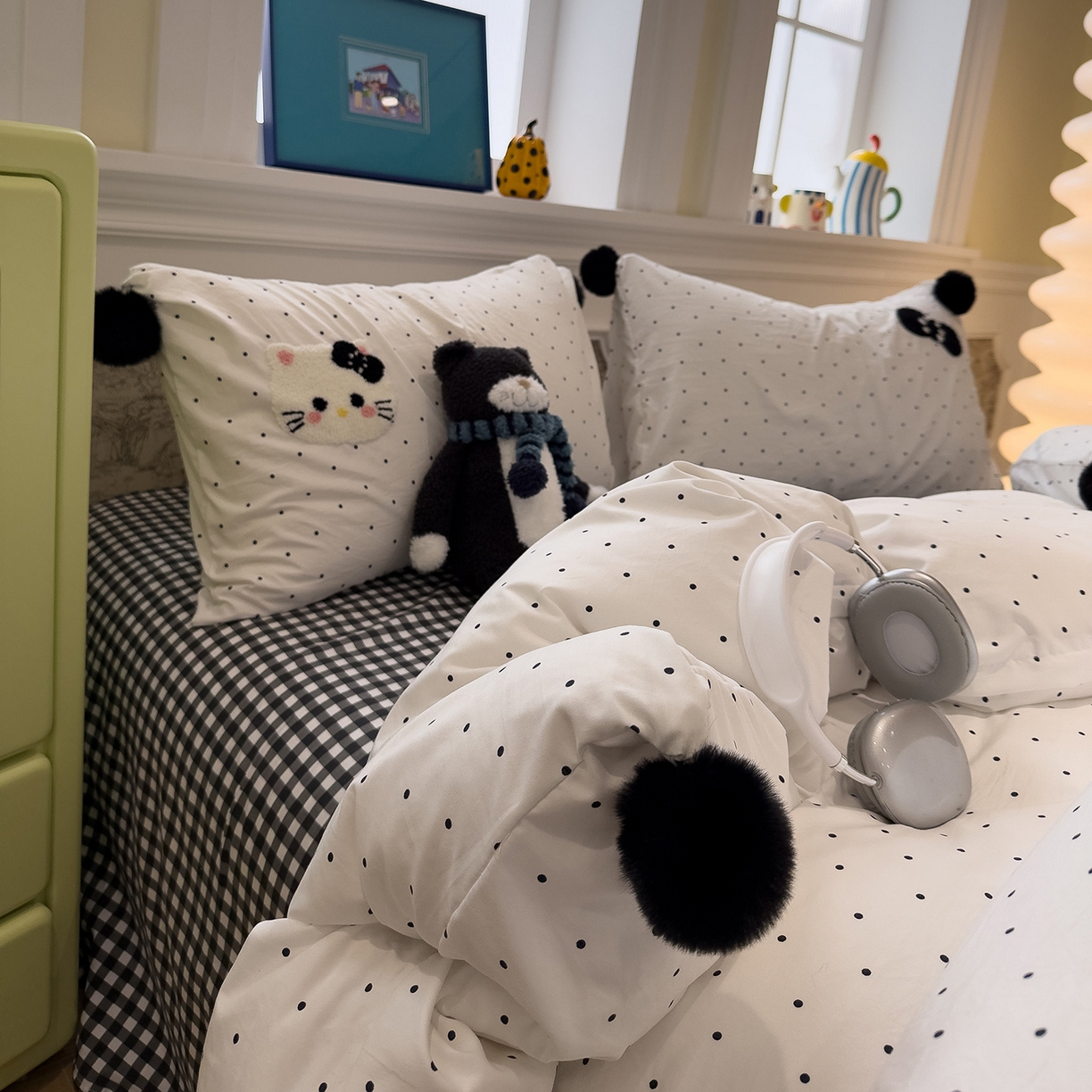 91家纺网 家纺一手货源 找家纺 （总）盼季家纺 2026新款毛巾绣四件套波点系列