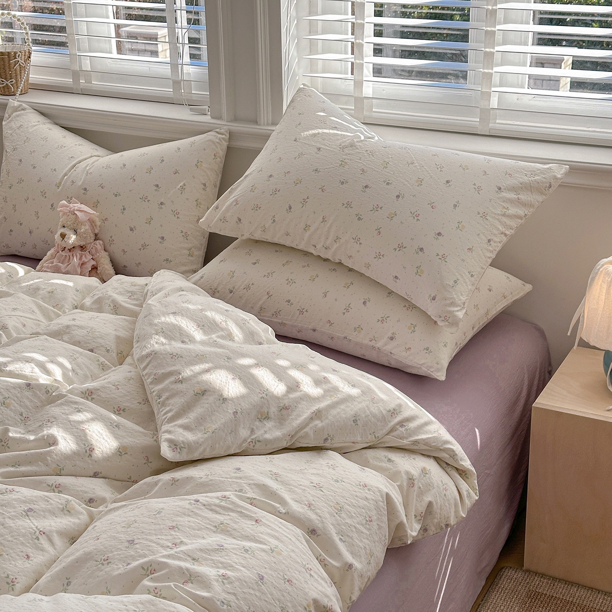 91家纺网 家纺一手货源 找家纺 多品家纺 2026新款奶呼呼超柔云感双层纱系列单被套 白露紫