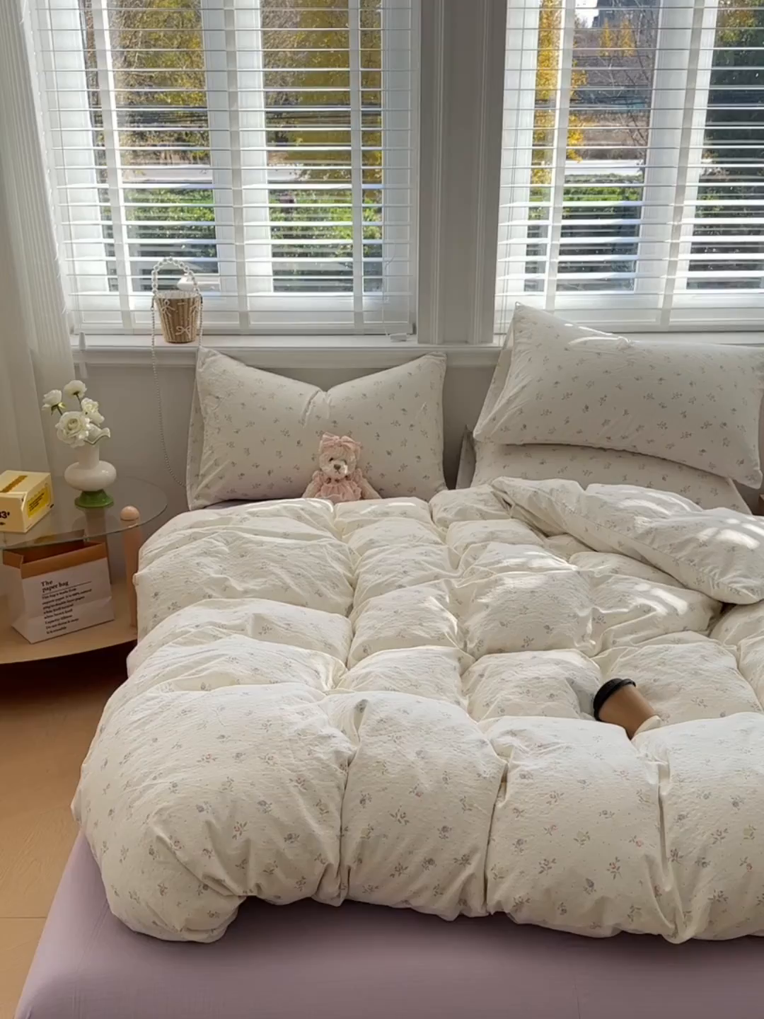 91家纺网 家纺一手货源 找家纺 多品家纺 2026新款奶呼呼超柔云感双层纱系列单被套 白露紫