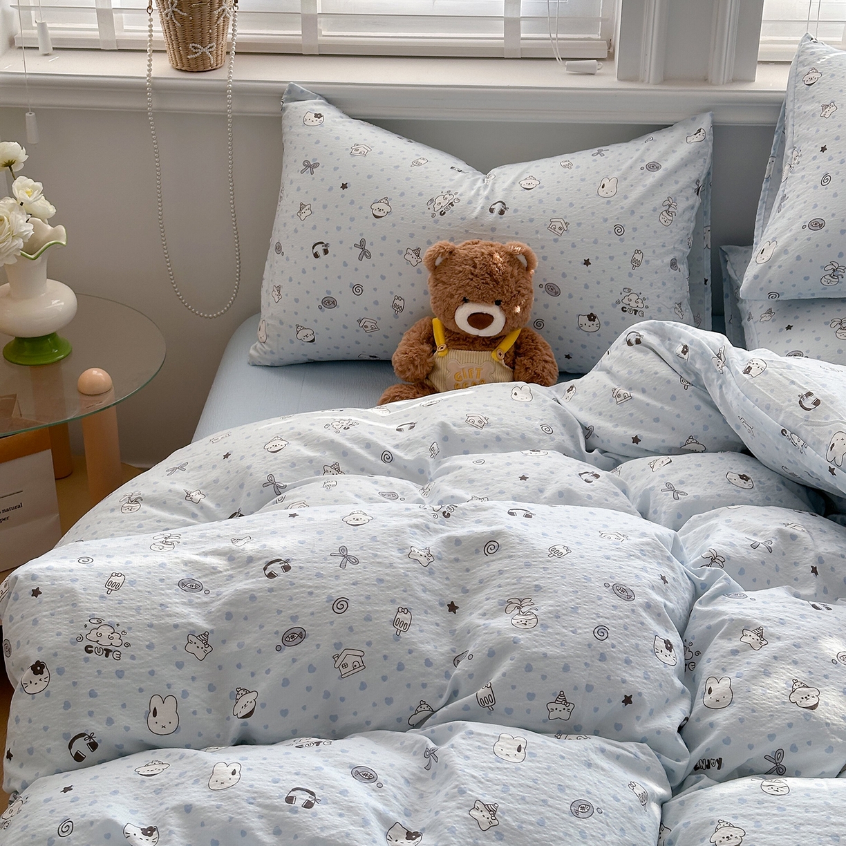 91家纺网 家纺一手货源 找家纺 多品家纺 2026新款奶呼呼超柔云感双层纱系列单被套 欢乐时光