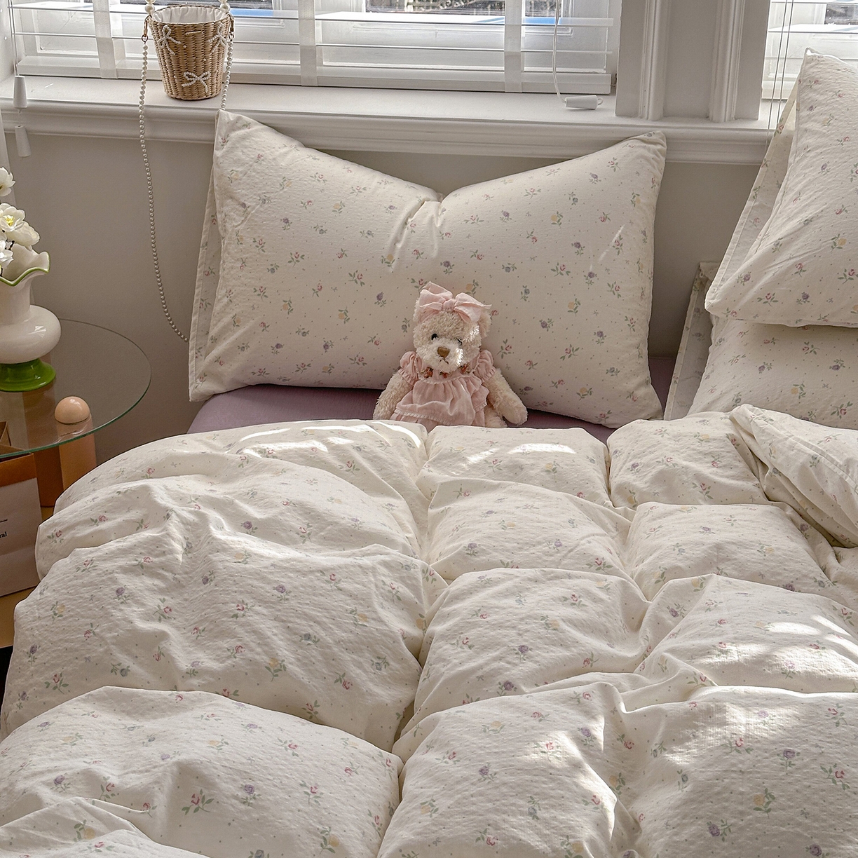 91家纺网 家纺一手货源 找家纺 （总）多品家纺 2026新款奶呼呼超柔云感双层纱系列四件套