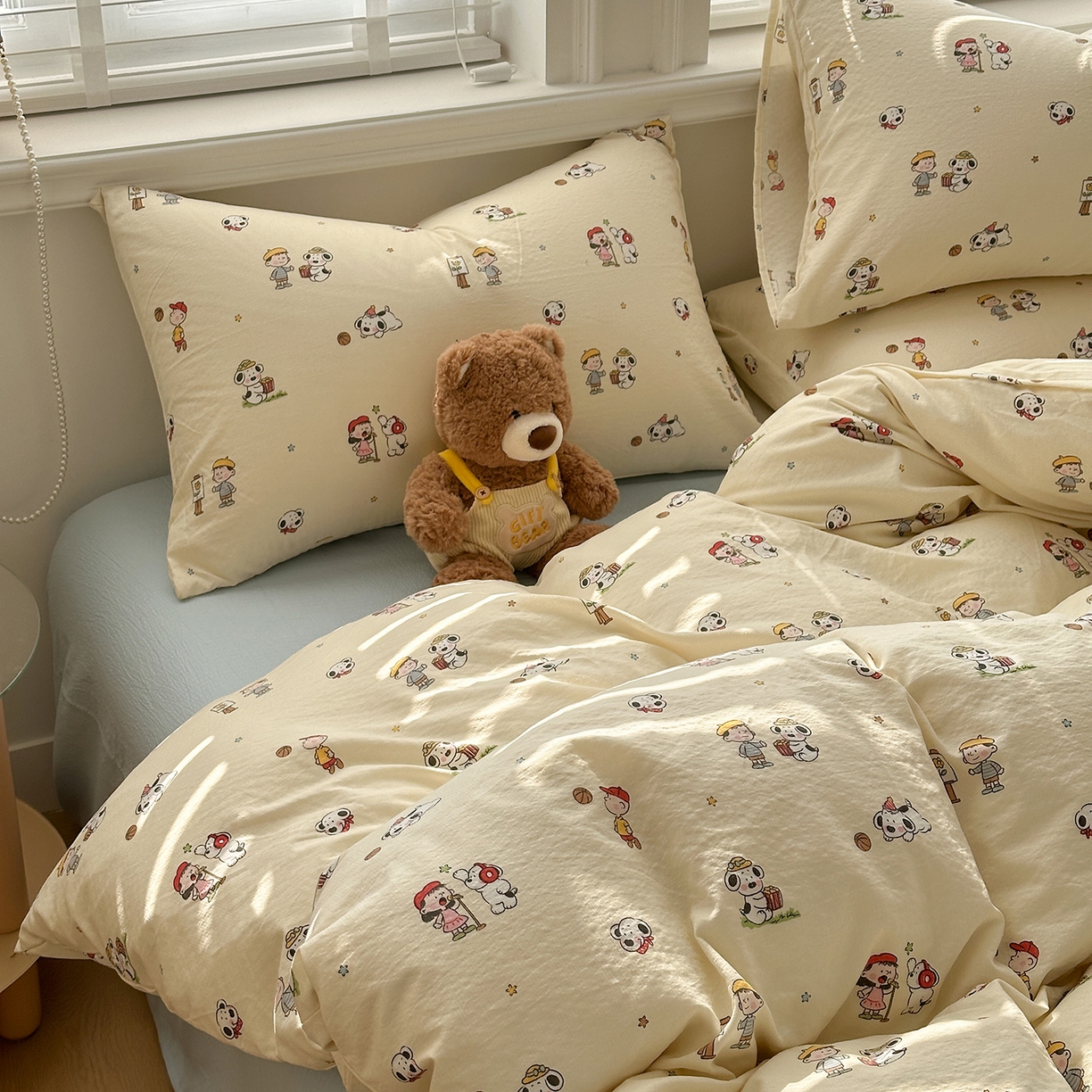 91家纺网 家纺一手货源 找家纺 多品家纺 2026新款奶呼呼超柔云感双层纱系列单被套 淘气园