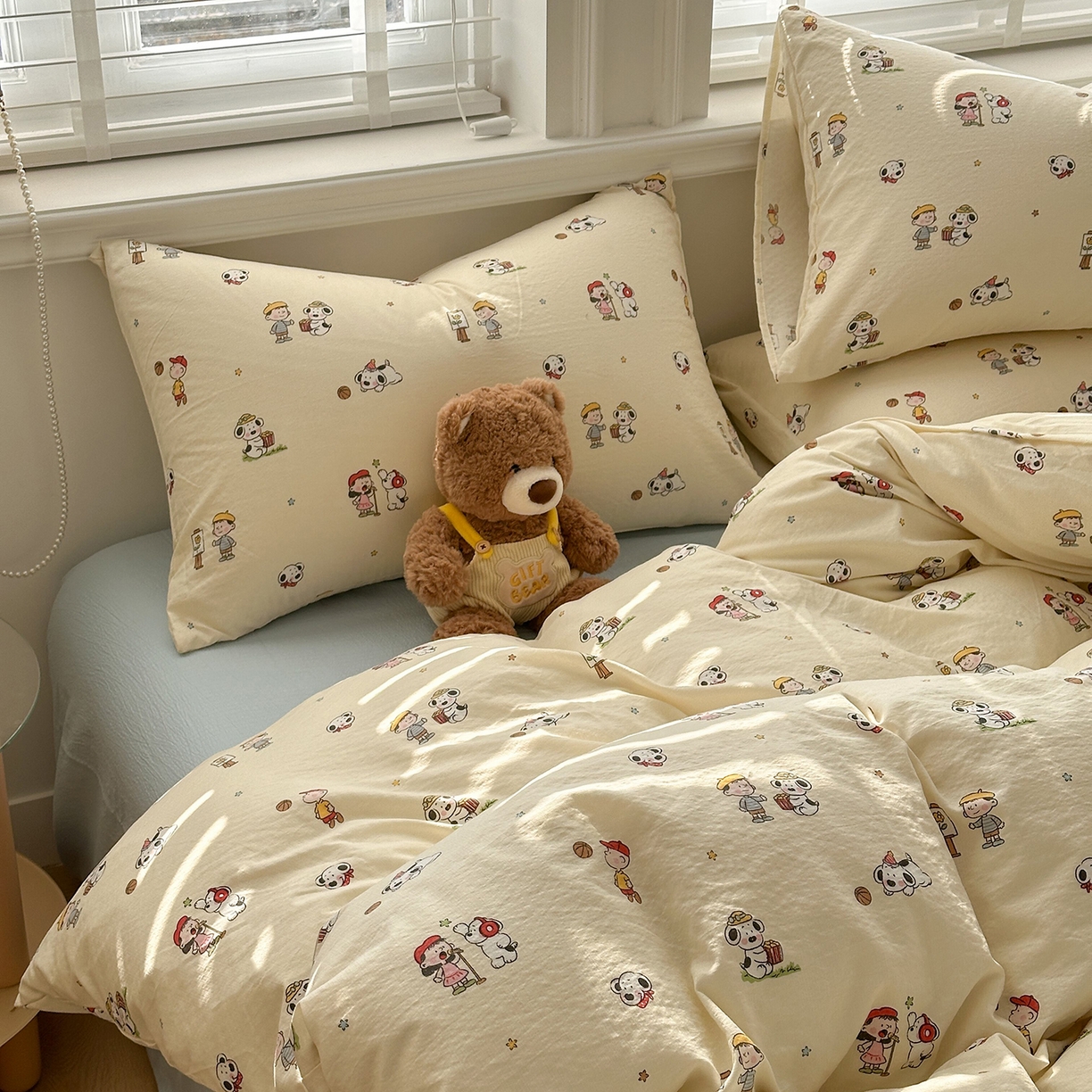 91家纺网 家纺一手货源 找家纺 多品家纺 2026新款奶呼呼超柔云感双层纱系列单被套 淘气园