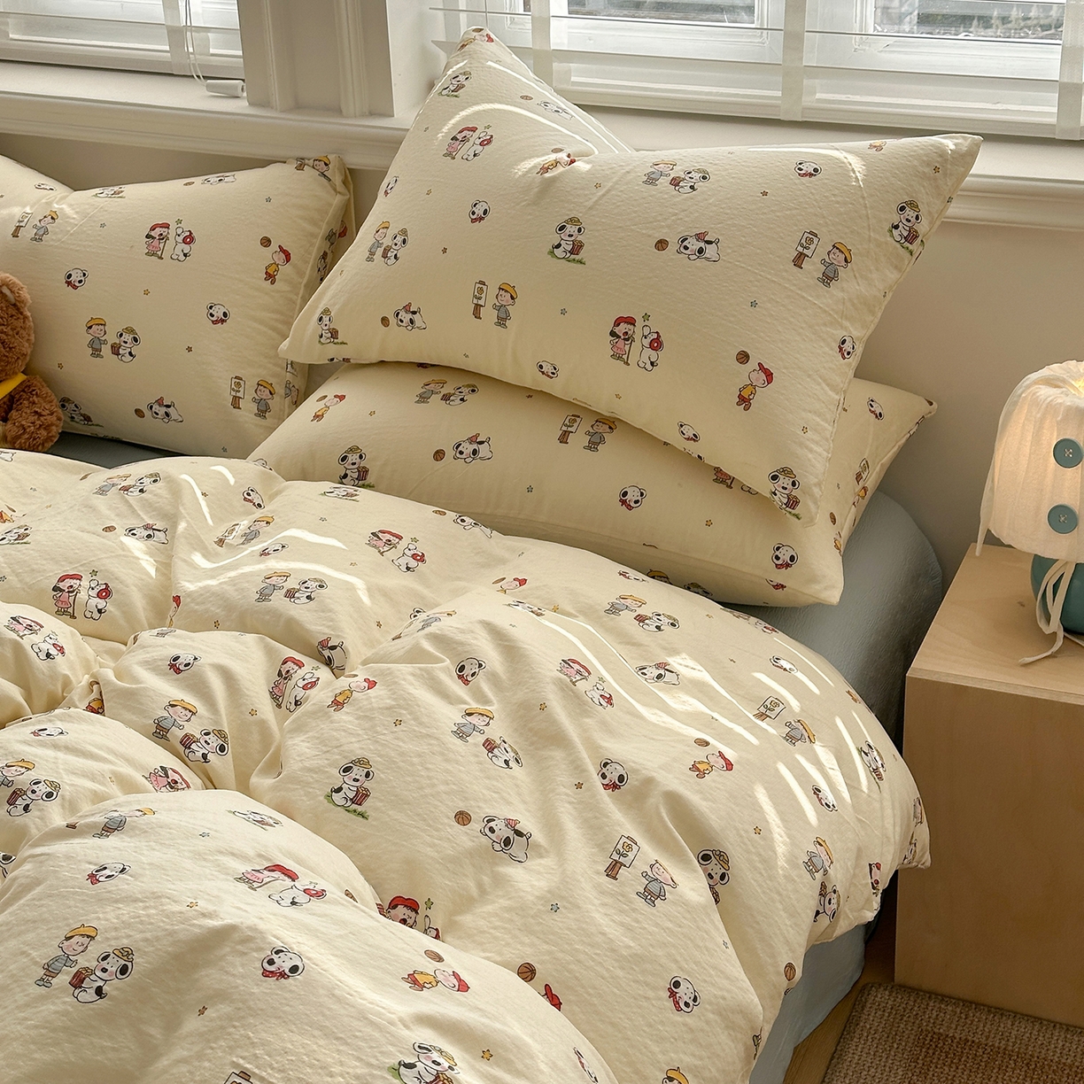 91家纺网 家纺一手货源 找家纺 多品家纺 2026新款奶呼呼超柔云感双层纱系列单被套 淘气园