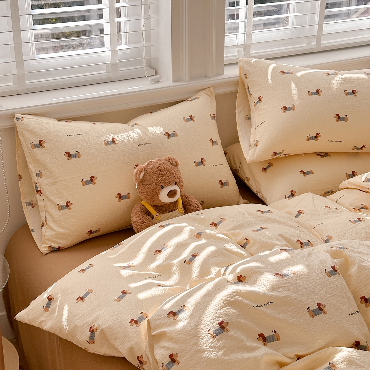 91家纺网 家纺一手货源 找家纺 多品家纺 2026新款奶呼呼超柔云感双层纱系列单被套 汪星人