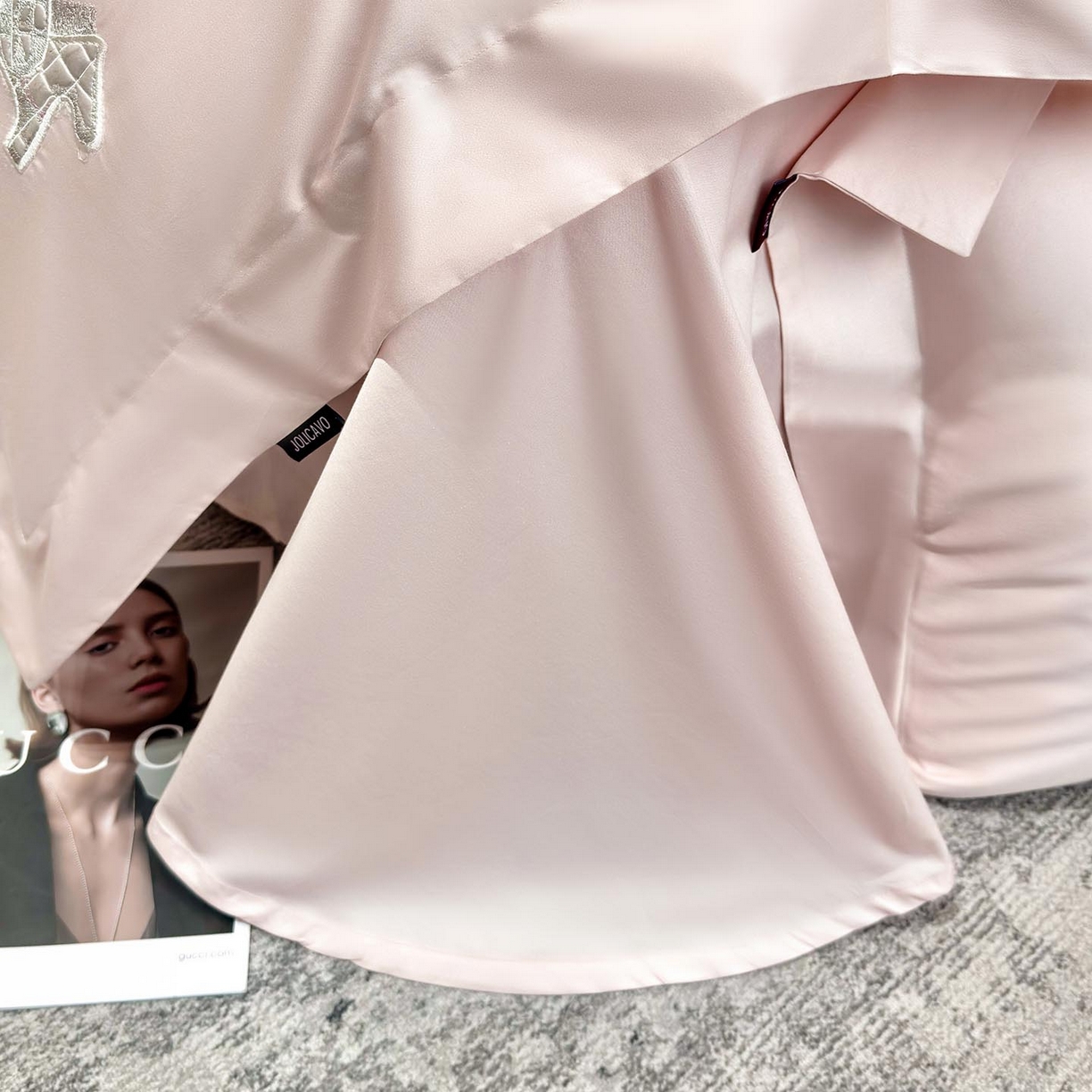 91家纺网 家纺一手货源 找家纺  2026【迪奥】马年50S双股A类长绒棉纯棉四件套100全棉新年刺绣被套床单床笠床上用品 马上有钱-粉