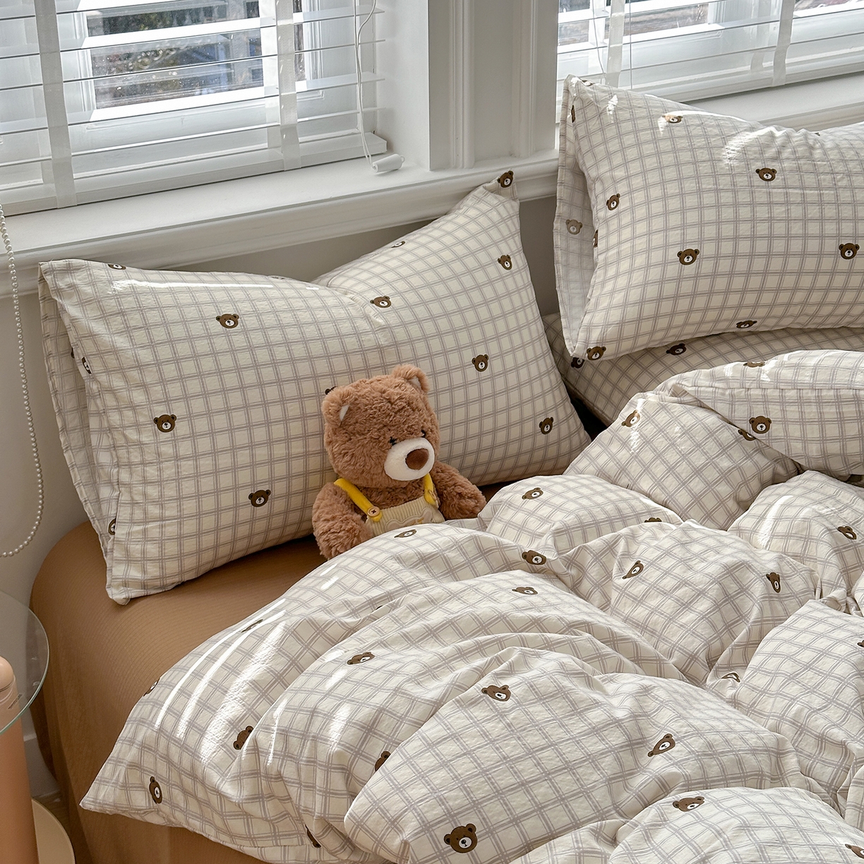 91家纺网 家纺一手货源 找家纺 多品家纺 2026新款奶呼呼超柔云感双层纱系列单被套 熊熊空间