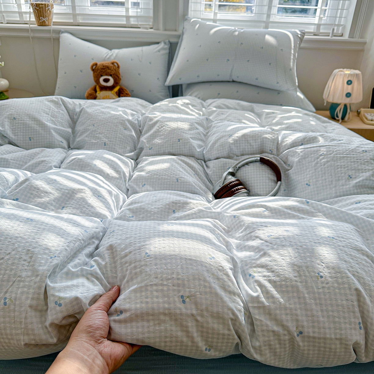 91家纺网 家纺一手货源 找家纺 （总）多品家纺 2026新款奶呼呼超柔云感双层纱系列四件套