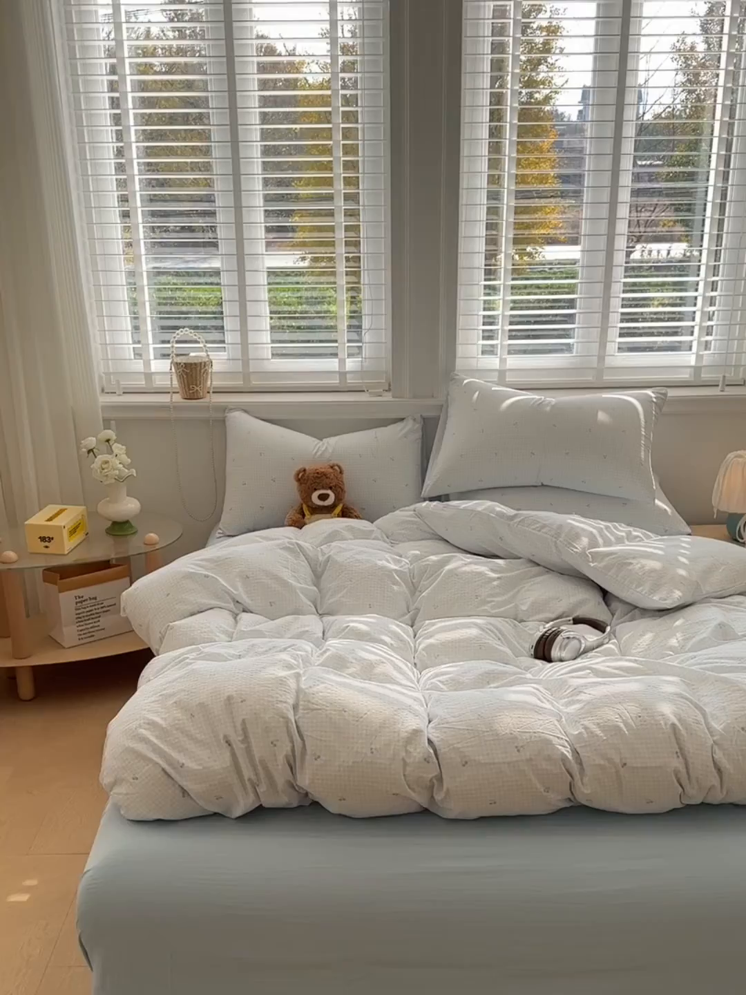 91家纺网 家纺一手货源 找家纺 多品家纺 2026新款奶呼呼超柔云感双层纱系列单被套 樱桃蓝