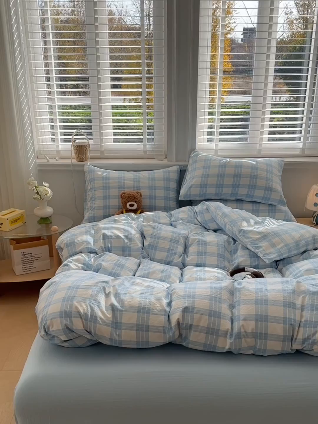 91家纺网 家纺一手货源 找家纺 多品家纺 2026新款奶呼呼超柔云感双层纱系列四件套 半岛兰格