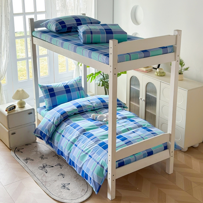 91家纺网 家纺一手货源 找家纺 简冠家纺 2025新款13372全棉纯色学生三件套 优格兰