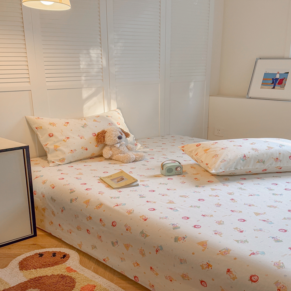 91家纺网 家纺一手货源 找家纺 （总）麦伦家居 2026新款卡通小清新全棉纯棉单床单床笠床单床笠单件单品床单床笠