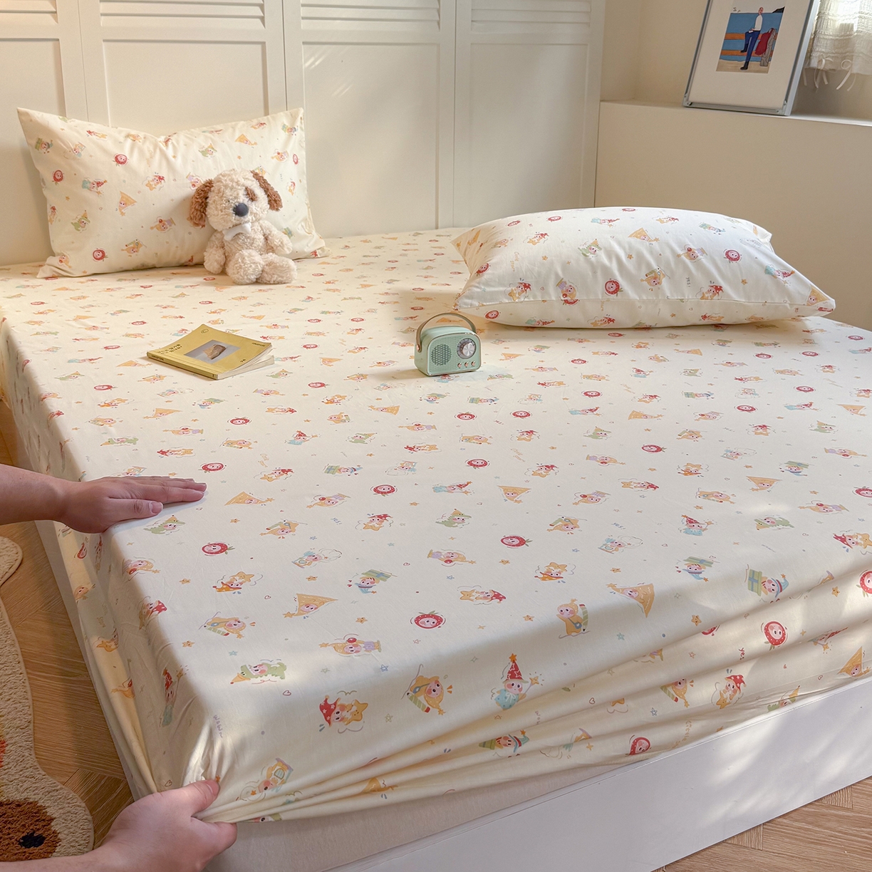 91家纺网 家纺一手货源 找家纺 （总）麦伦家居 2026新款卡通小清新全棉纯棉单床单床笠床单床笠单件单品床单床笠