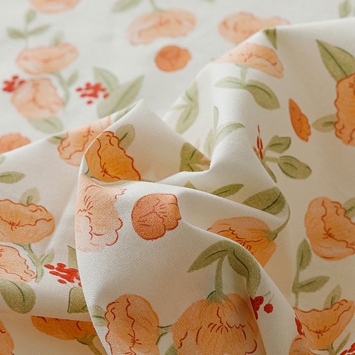 91家纺网 家纺一手货源 找家纺 麦伦家居 2026新款卡通小清新全棉纯棉单床单床笠床单床笠单件单品床单床笠 单品A版花千朵