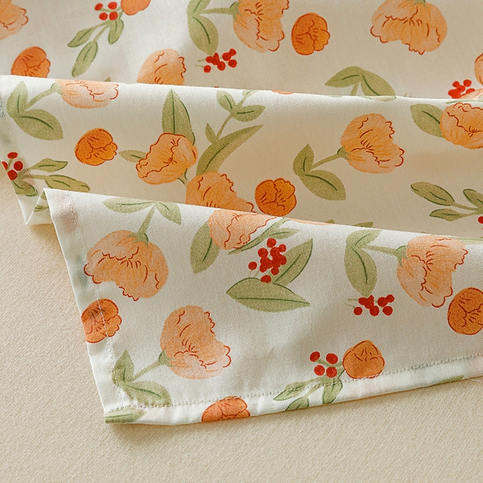 91家纺网 家纺一手货源 找家纺 麦伦家居 2026新款卡通小清新全棉纯棉单床单床笠床单床笠单件单品床单床笠 单品A版花千朵