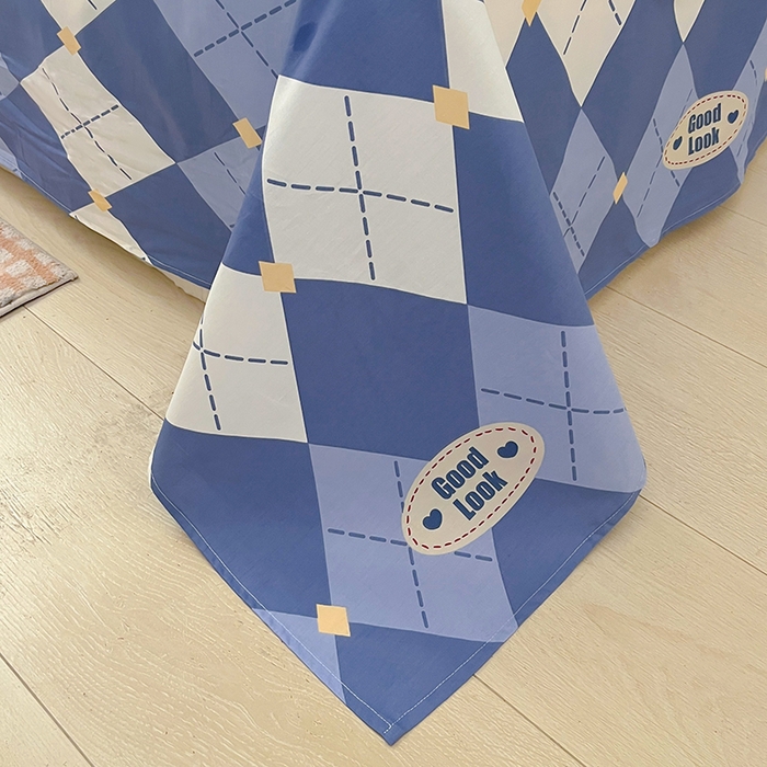 91家纺网 家纺一手货源 找家纺 麦伦家居 2026新款卡通小清新全棉纯棉单床单床笠床单床笠单件单品床单床笠 单品A版英伦格兰