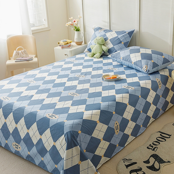 91家纺网 家纺一手货源 找家纺 麦伦家居 2026新款卡通小清新全棉纯棉单床单床笠床单床笠单件单品床单床笠 单品A版英伦格兰