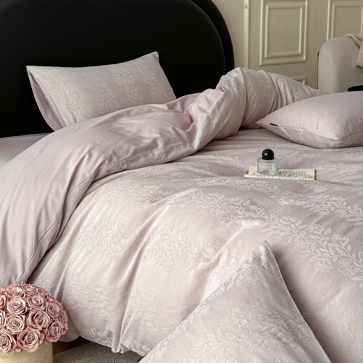 91家纺网 家纺一手货源 找家纺 宜代光年 2026新款全棉厚织大提花系列四件套 理然