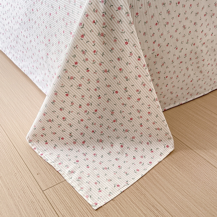 91家纺网 家纺一手货源 找家纺 麦伦家居 2026新款卡通小清新全棉纯棉单床单床笠床单床笠单件单品床单床笠 粉玫瑰