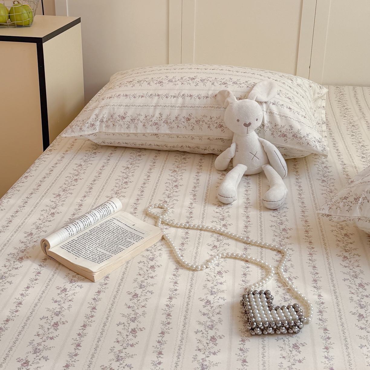 91家纺网 家纺一手货源 找家纺 麦伦家居 2026新款卡通小清新全棉纯棉单床单床笠床单床笠单件单品床单床笠 含羞草