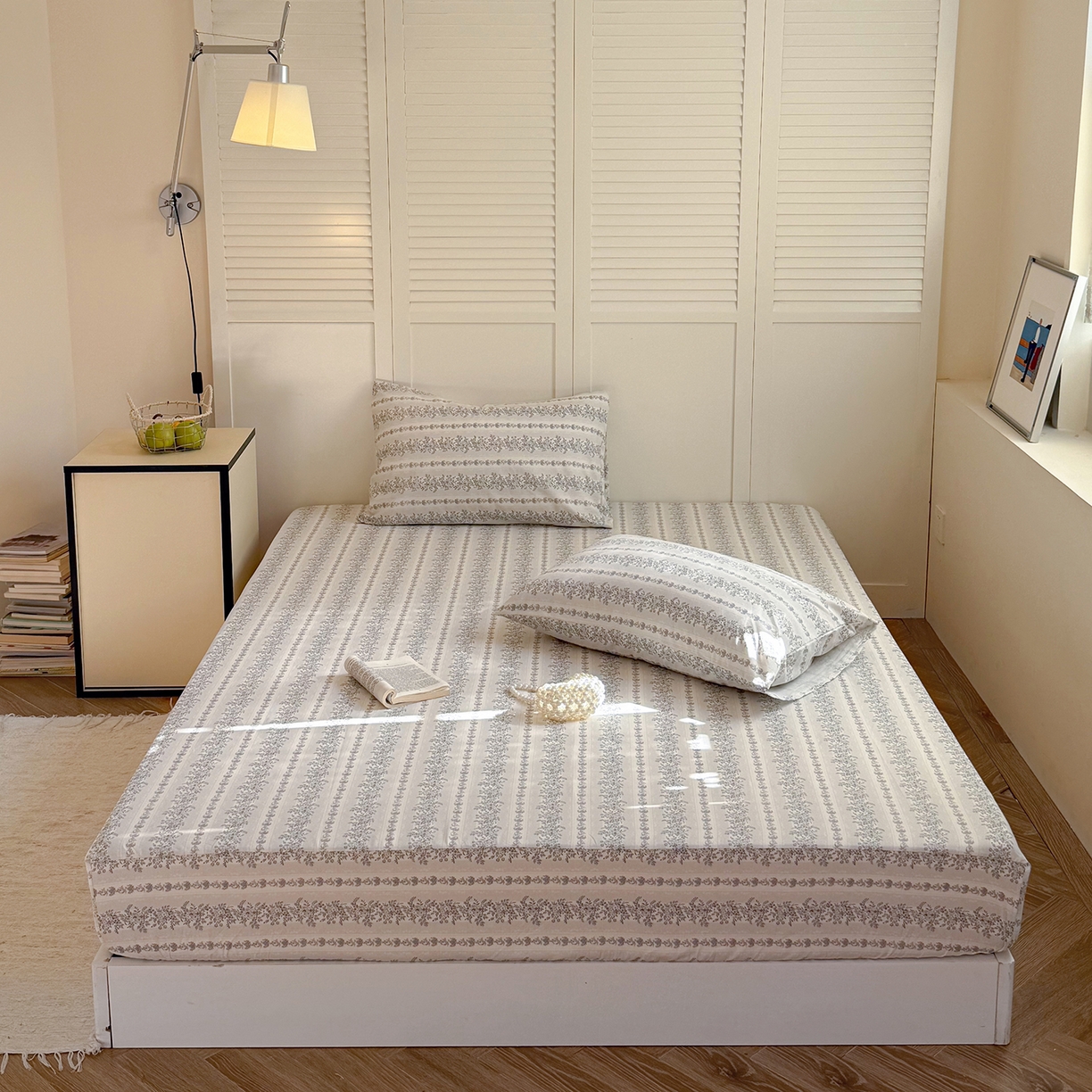 91家纺网 家纺一手货源 找家纺 麦伦家居 2026新款卡通小清新全棉纯棉单床单床笠床单床笠单件单品床单床笠 兰花草