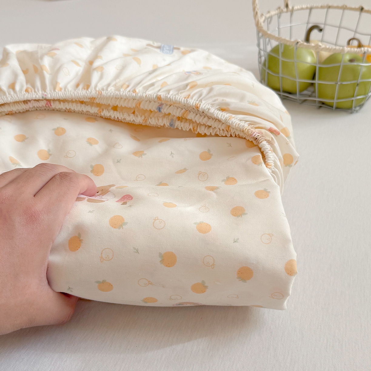 91家纺网 家纺一手货源 找家纺 麦伦家居 2026新款卡通小清新全棉纯棉单床单床笠床单床笠单件单品床单床笠 莓果熊