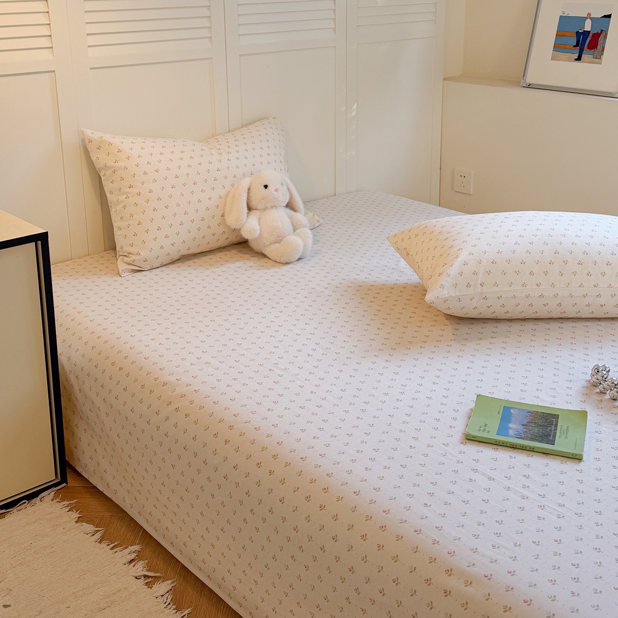 91家纺网 家纺一手货源 找家纺 麦伦家居 2026新款卡通小清新全棉纯棉单床单床笠床单床笠单件单品床单床笠 茹伊