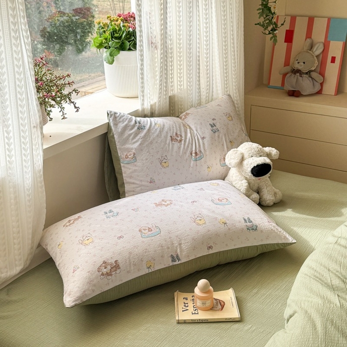 91家纺网 家纺一手货源 找家纺 安力森/诚臻酒店用品 2026新款A类双层皱皱纱四件套 贝拉