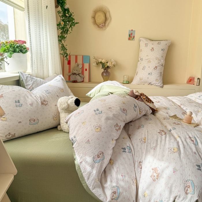 91家纺网 家纺一手货源 找家纺 安力森/诚臻酒店用品 2026新款A类双层皱皱纱四件套 贝拉