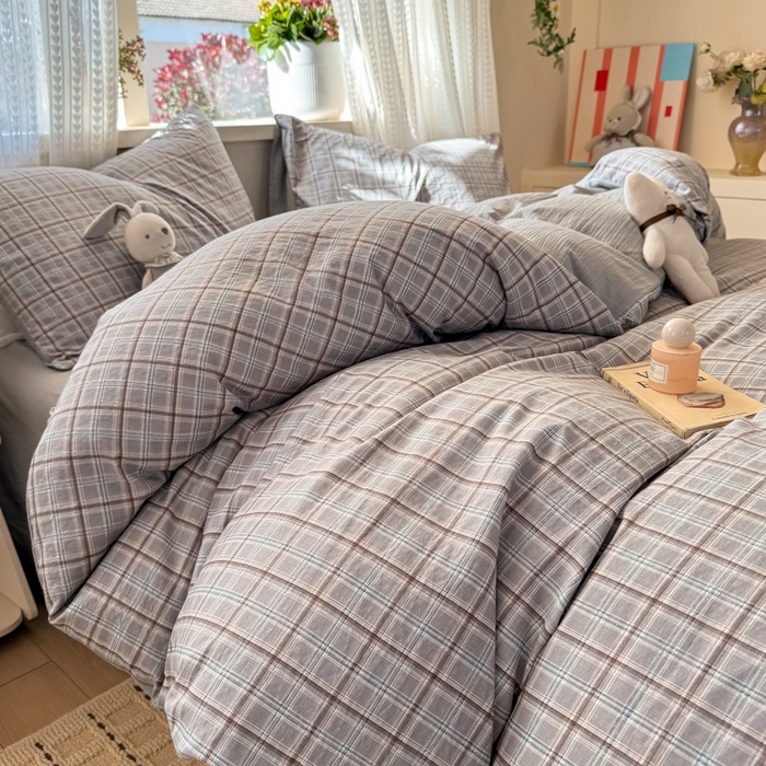 91家纺网 家纺一手货源 找家纺 安力森/诚臻酒店用品 2026新款A类双层皱皱纱四件套 布兰卡