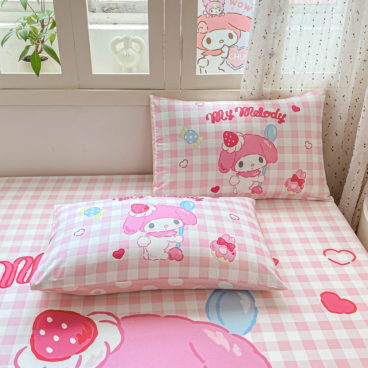 91家纺网 家纺一手货源 找家纺 博雅 2026新款三丽欧大版全棉纯棉单床笠床笠单件 马卡龙美乐蒂