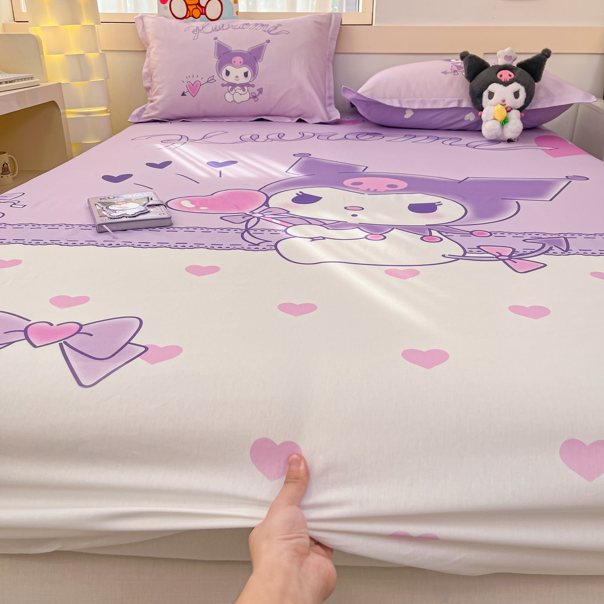 91家纺网 家纺一手货源 找家纺 博雅 2026新款三丽欧大版全棉纯棉单床笠床笠单件 气球库洛米