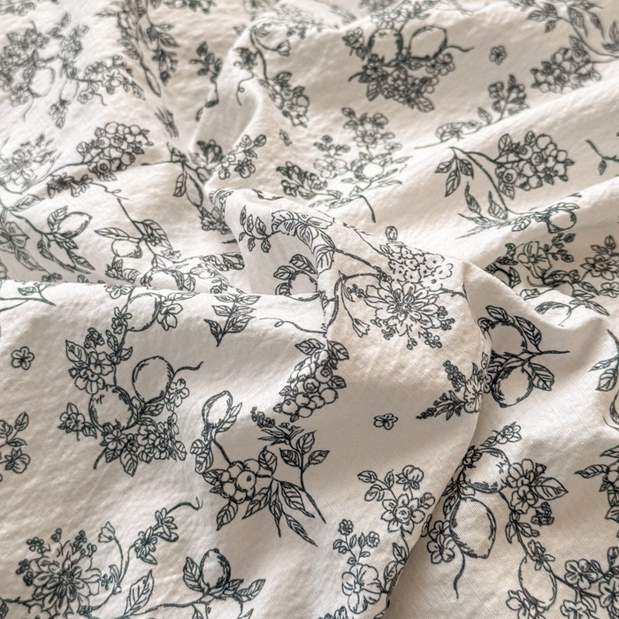 91家纺网 家纺一手货源 找家纺 安力森/诚臻酒店用品 2026新款A类双层皱皱纱四件套 花开漫漫