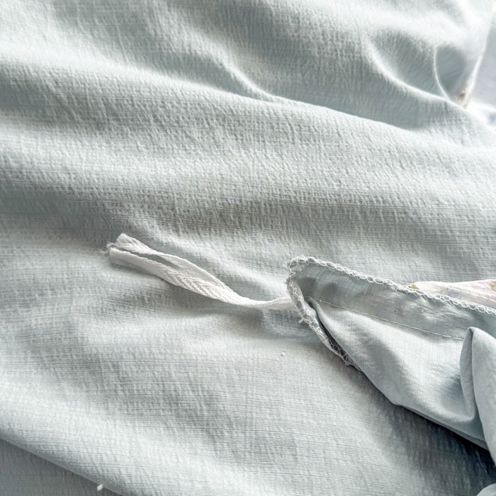 91家纺网 家纺一手货源 找家纺 安力森/诚臻酒店用品 2026新款A类双层皱皱纱四件套 花漫蝴蝶